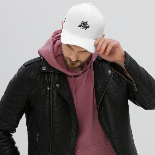 Casquette structurée en sergé couleur Hello Monkeys, style streetwear