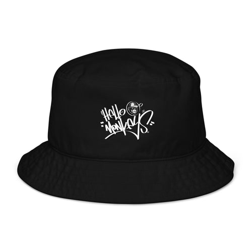 Bob streetwear en coton biologique Hello Monkeys – respirant et écologique, taille unique, profil haut
