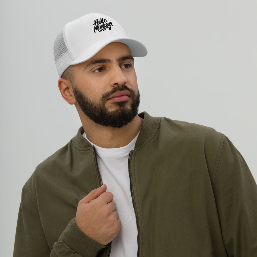 Casquette trucker streetwear Hello Monkeys – Ajustable et respirante – Hello Monkeys (streetwear, casquette, trucker, ajustable, respirante)