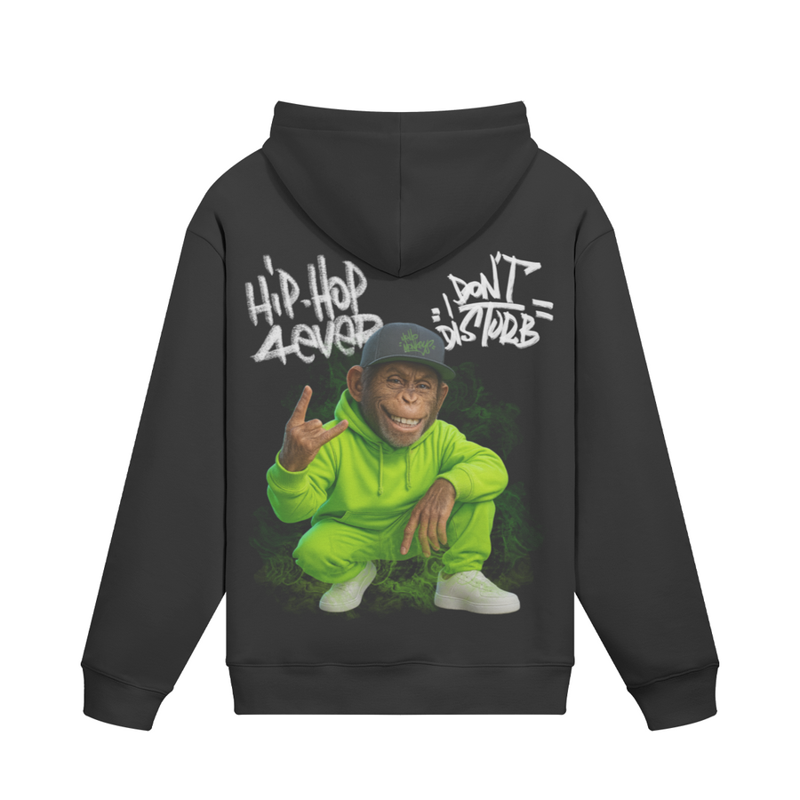 Hoodie hello monkeys Oversize – Black – Hello Monkeys (streetwear large, hoodie)